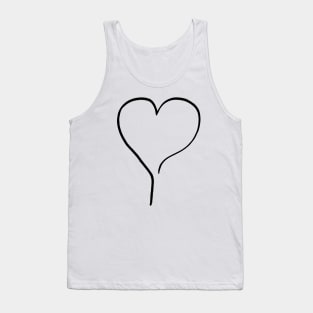 My Heart on the right line  - Oneliner Tank Top